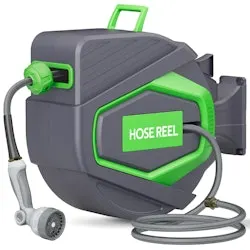 1/2" x 100-Foot Retractable Garden Hose Reel
