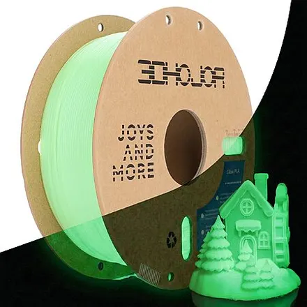 1-KG 3DHoJor 1.75mm Glow-In-The-Dark PLA 3D Printer Filament (Glow Green)