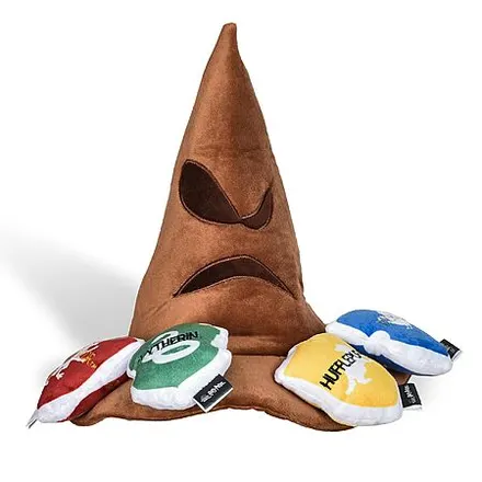 10" Harry Potter Sorting Hat Plush Burrow Crinkle Dog Toy