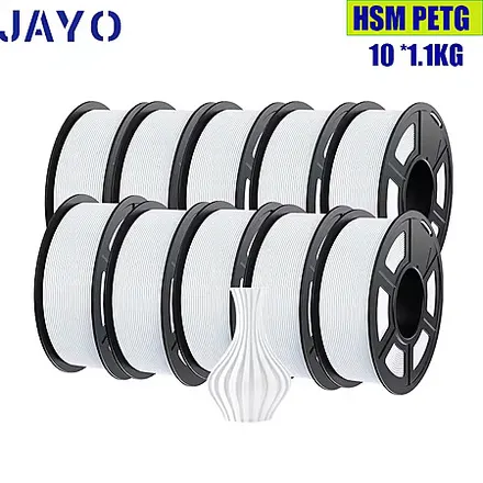 10-Pk 1.1KG JAYO High Speed Matte 1.75mm PETG 3D Printer Filament (Various)