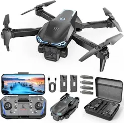 1080P Foldable Drone for Beginners w/ One-Key Takeoff, 360° Flip, and Gesture Selfie