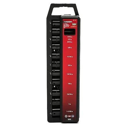 11-Pc Husky 1/2" Drive SAE 6-Point Deep Impact Socket Set w/ Case (SAE or Metric)