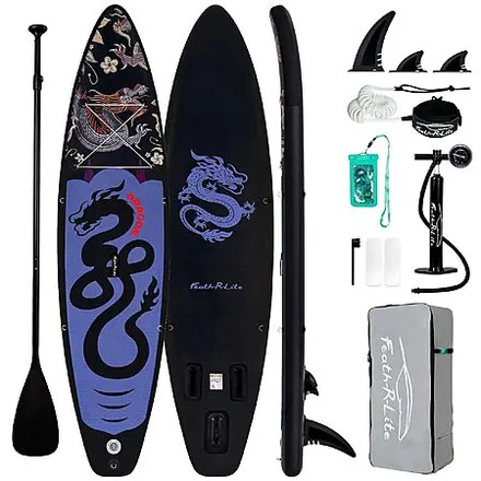 11' x 33" FunWater Inflatable Stand-Up Paddle Board Set (2 Colors)