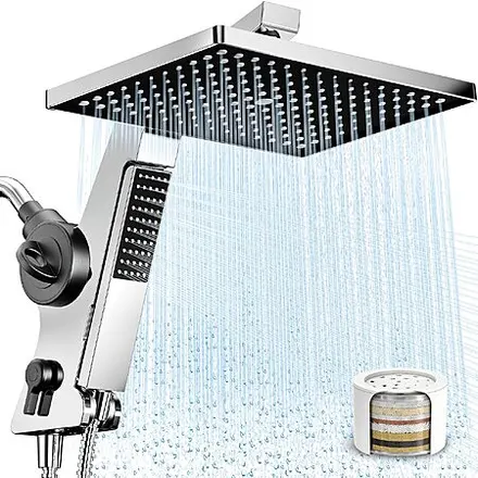 12" MakeFit Filtered Rainfall Shower Head & Handheld Combo (3 colors)