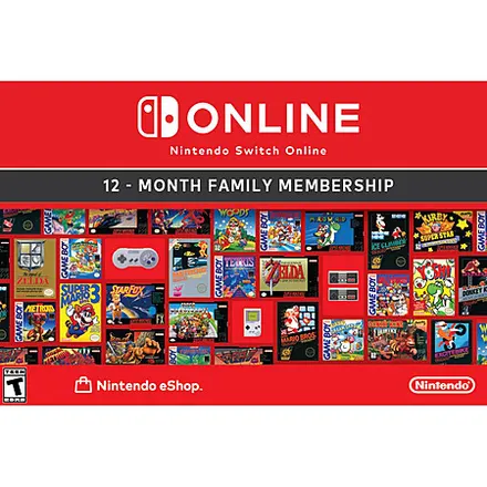 12-Month Nintendo Switch Online Family Membership (Digital Code)