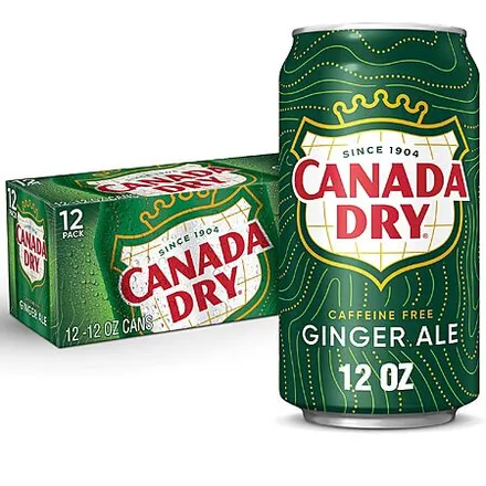 12-Pk 12-Oz Canada Dry Ginger Ale Soda Cans (various)