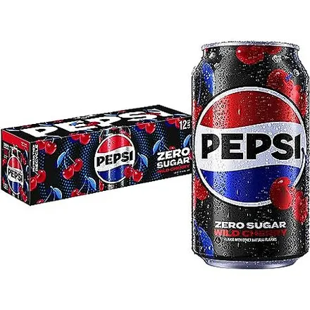 12-Pk 12-Oz Pepsi Zero Sugar Cola Soda (Wild Cherry)