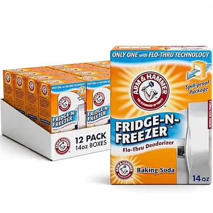12-Pk 14-Oz ARM & HAMMER Baking Soda Fridge-n-Freezer Odor Absorber