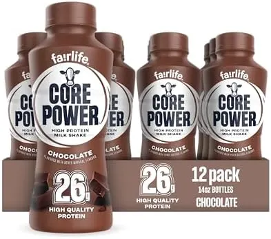 12-Pk 14-Oz Core Power Fairlife 26g Protein Shake (Chocolate)