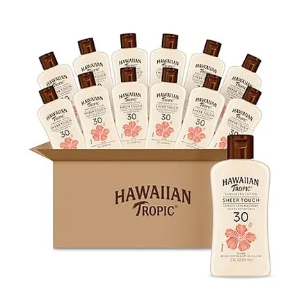 12-pk 2-oz Hawaiian Tropic Sheer Touch Lotion (SPF 30)