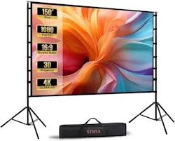 150" Portable Projector Screen w/ Stand
