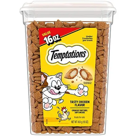 16-Oz Temptations Classic Crunchy & Soft Cat Treats (Tasty Chicken Flavor)