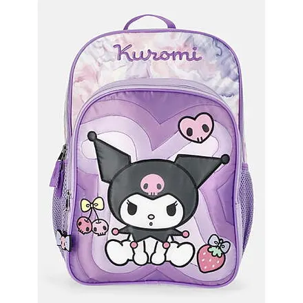 17" Sanrio Hello Kitty and Friends Girls Quilted Backpack (Kuromi)