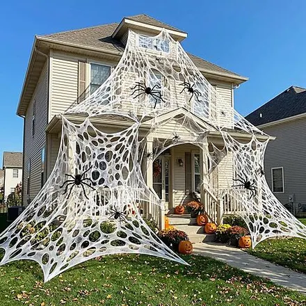 17' x 7' wymulot Uncut Giant DIY Stretchy Spider Web Halloween Decoration