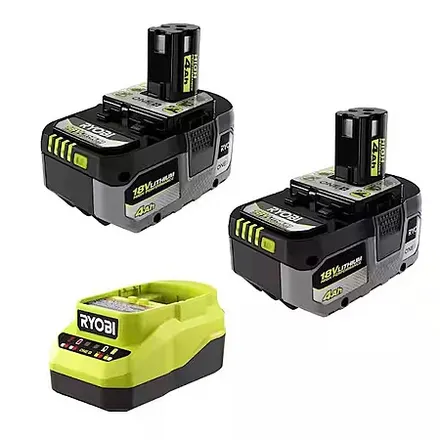 2-Ct RYOBI ONE+ 4Ah 18V Li-Ion Batteries w/ 2A Charger & Bonus Tool