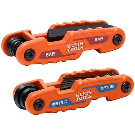 2-Pc Klein Tools Compact Folding Hex Key Kit (SAE & Metric)