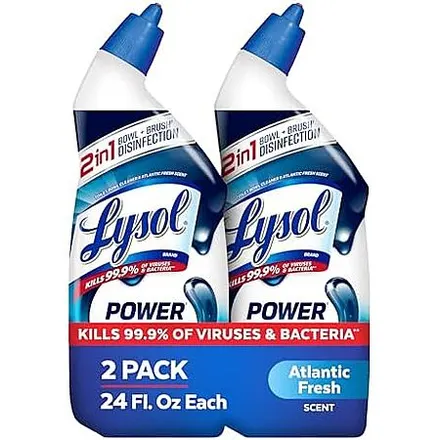 2-Pk 24-Oz Lysol Toilet Bowl Cleaner Gel (Atlantic Fresh)