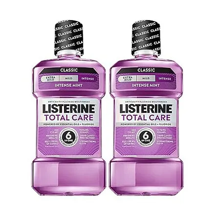 2-Pk 33.8-Oz Listerine Total Care Anticavity Fluoride Mouthwash