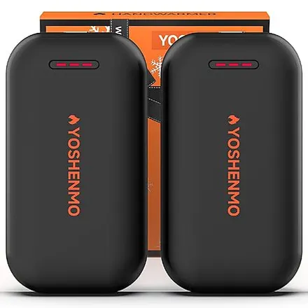 2-Pk YOSHENMO Rechargeable USB-C Electric Hand Warmers w/ 3 Heat Settings