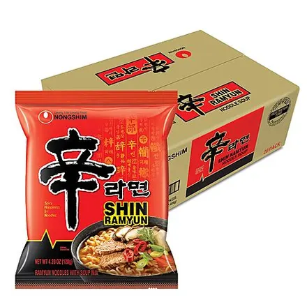 20-Pk 4.2-Oz Nongshim Shin Ramyun Spicy Ramen Noodles (Beef)