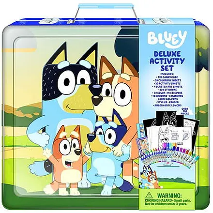 200+ Pc Bluey Deluxe Activity Art Set w/ Metal Carrying Case