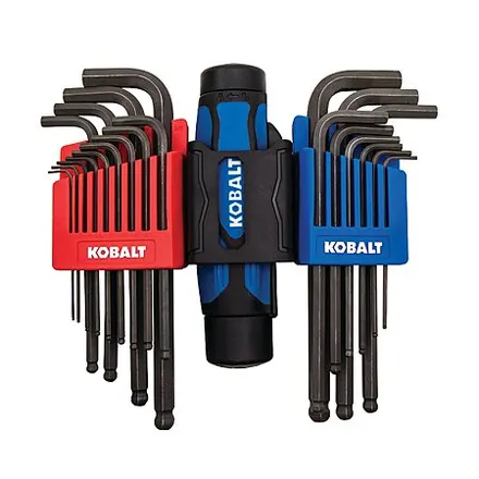 22-Pc. Kobalt Standard (SAE) & Metric Combination Ball-End Hex Key Set