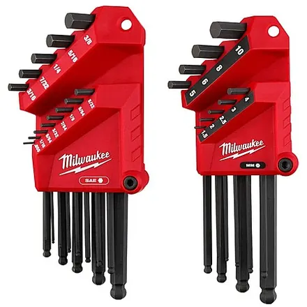 22-Pc Milwaukee Ball End SAE/Metric L-Key Set