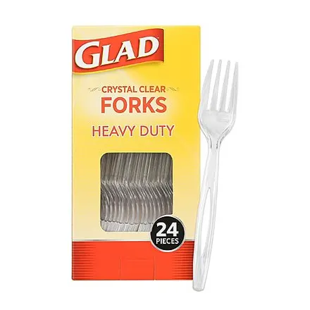 24-Ct Glad Crystal Clear Plastic Forks