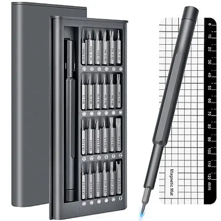 25-in-1 OEAGO Precision Screwdriver Bit Set w/ Magnetic Torx, Phillips, Hex Bits