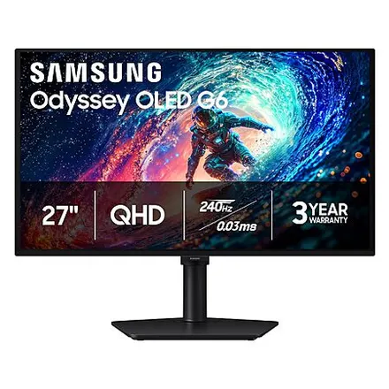 27" Samsung Odyssey G61SH QD-OLED 240Hz 0.03ms Gaming Monitor