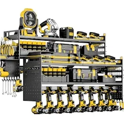 3-Layer Wall Mount Power Tool Organizer 2-Pack