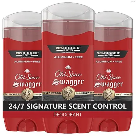 3-Pack 3.8-Oz Old Spice Swagger Aluminum Free Deodorant