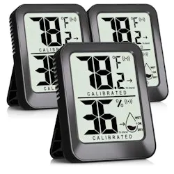 3-Pack Room Thermometer & Humidity Meter