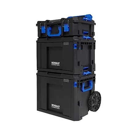 3-Pc Kobalt CaseStack Modular Stackable Tool Box Tower Set