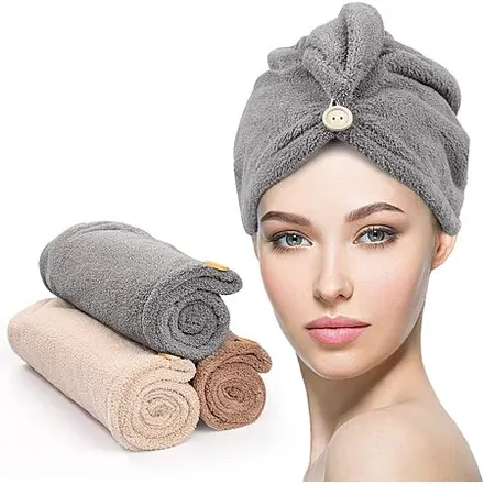 3-pk YFONG Microfiber Hair Towel Wraps (various)