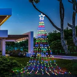 320-LED Star String Lights w/ 13" Topper Star