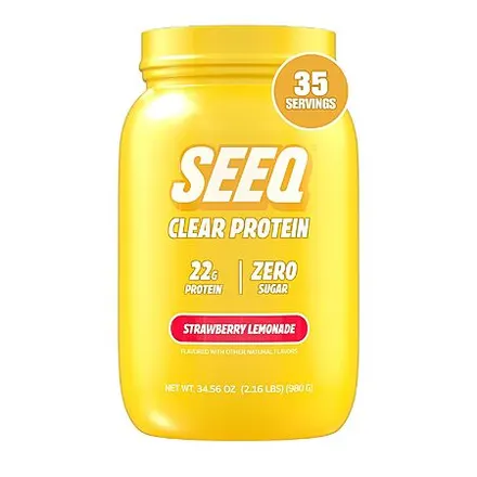 34.56-Oz SEEQ Clear Whey Isolate 22g Protein Powder (Strawberry Lemonade)