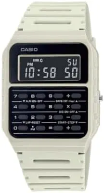 34mm Casio Data Bank Watch w/ 8-Digit Calculator & Resin Band (Grey)