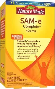 36-Ct Nature Made SAM-e Complete 400mg for Mood Support