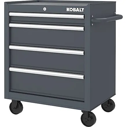 4-Drawer Kobalt Steel Rolling Tool Cabinet (4 Colors, 26.7" x 33")