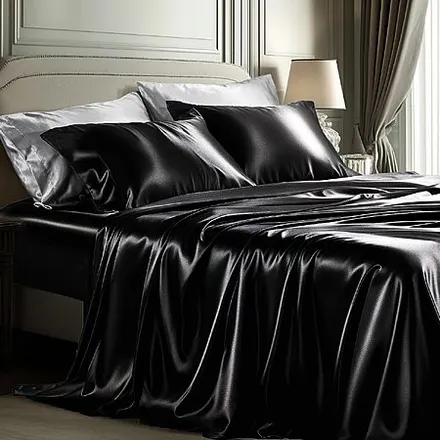 4-Pc Bedsure Queen Satin Sheet Set
