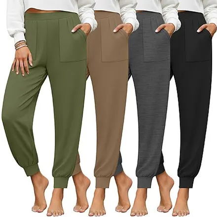 4-Pk Yearntown Women's Jogger Yoga Pants w/ Pockets (Various)