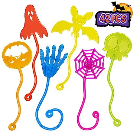42-Pk Halloween Sticky Hands Kids Party Favor Set