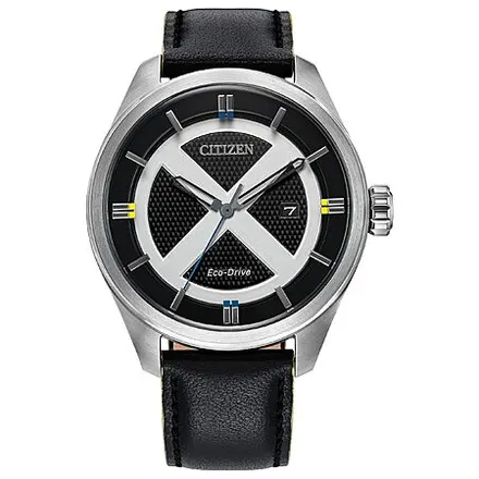 42mm CITIZEN Men's Marvel's X-Men Eco-Drive Steel Watch w/ Mineral Crystal