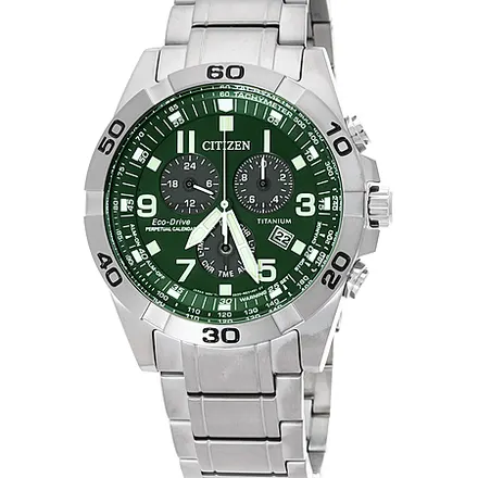 43mm Citizen Men's Eco-Drive Super Titanium Chronograph Watch
