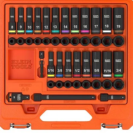 44-Pc KNECT 3/8" Deep & Shallow Impact Socket Set (SAE & Metric)