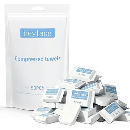 50-Ct Heyface Compressed Disposable Washcloths