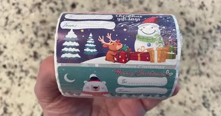500-Count Roll of Christmas Gift Tags