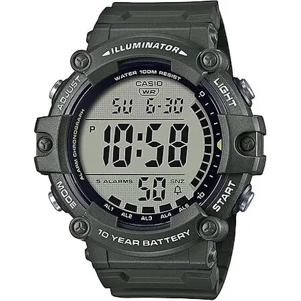 51.3mm Casio Men's AE1500WH Series Illuminator Digital Sport Watch (Green)