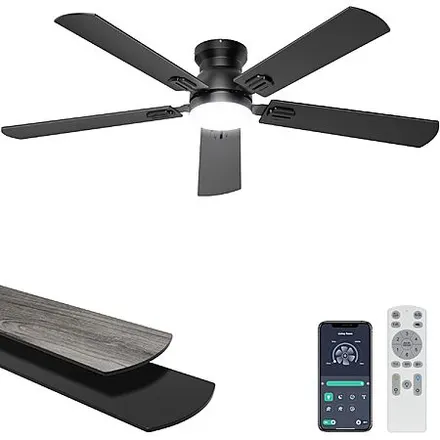 52" Ohniyou Low Profile 6-Speed Flush Mount Ceiling Fan (Various)